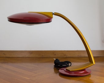 Fase Boomerang 2000 Lamp | Mid-century Modern Office Desk Table Light | Spanish Space Age Design |  60's Adjustable Metal Lamp Vintage 1960s