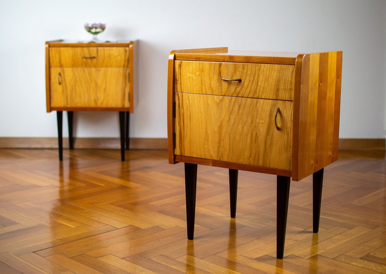 Pair of Vintage Nightstands Retro Modern Nightstands Etsy