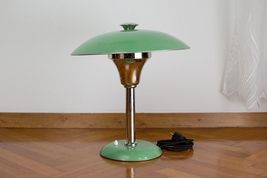 その他 National desk light stand 70s VINTAGE Vintage Big Wooden Spinning Wheel Desk Lamp 70s - Etsy