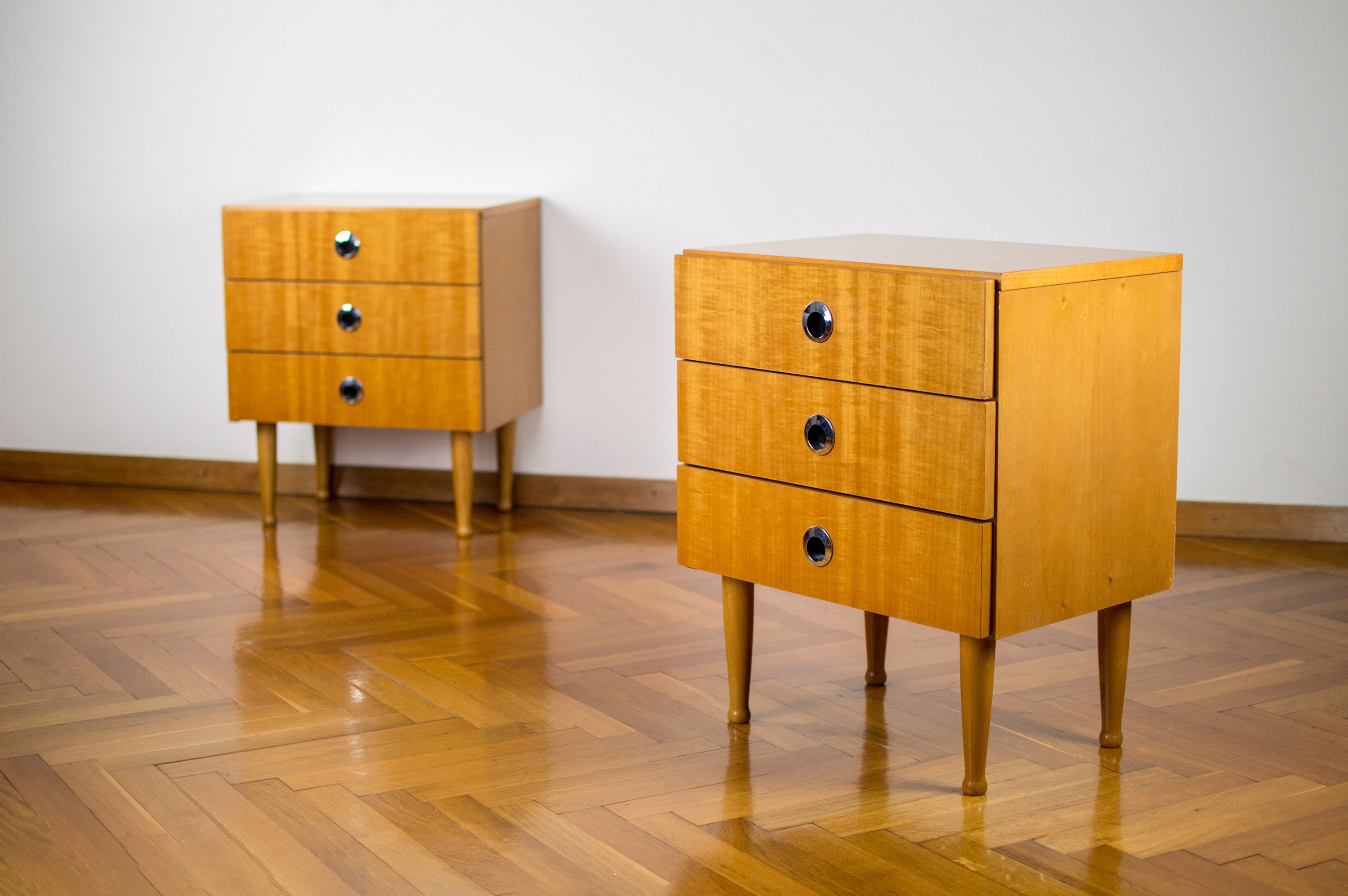 Pair of Nightstands Retro Modern Nightstand Midcentury Etsy