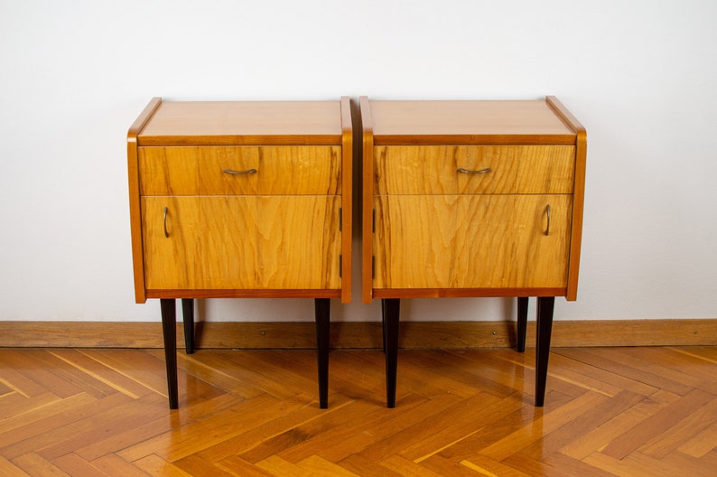 Pair of Vintage Nightstands Retro Modern Nightstands Etsy