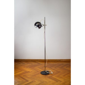 Mid-century Adjustable Floor Lamp | 70's Standing Spotlight | Atomic Lighting | Retro Modern Space Age Design | Vintage Chrome Light