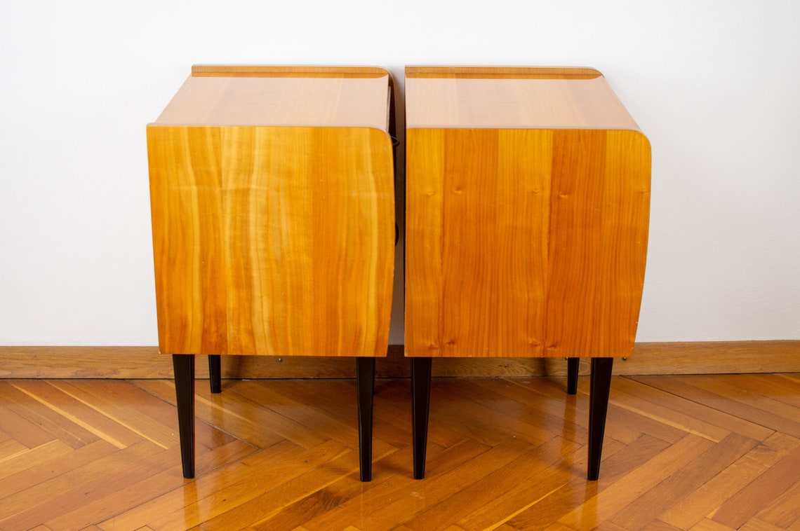 Pair of Vintage Nightstands Retro Modern Nightstands Etsy