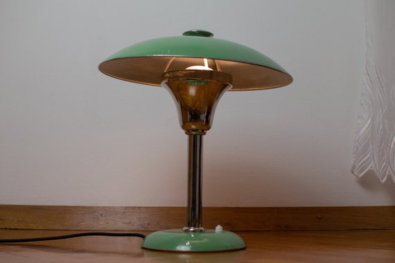 NZDY Table Light with Clock E27 Edison Iron Bedside Retro