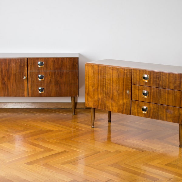 Table console du milieu du siècle | Meubles polis des années 70 | armoire yougoslave vintage | Buffet rétro moderne | Commode | Meuble TV