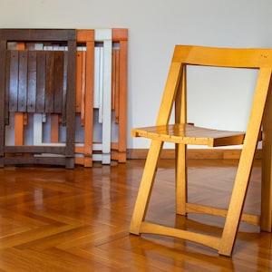 Mid-century Modern Wooden Chairs | Vintage Folding Chairs | Aldo Jacober Style  | 60&#39;s Garden Chairs | Mix and Match Side Chairs