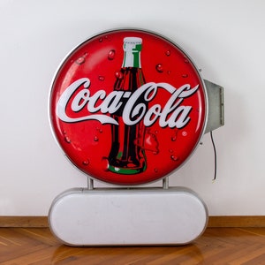 Vintage Original Neon Coca-cola Sign | Mid-century Yugoslavian Advertising Wall Plaque | Retro Lighting Sign | Wall Hanging Decoration