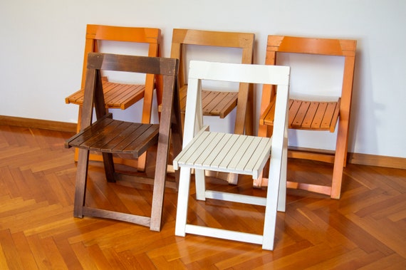 椅子 vintage folding chair FOLDING Chair BENTWOOD STYLE PADDED Seat Wooden vintage