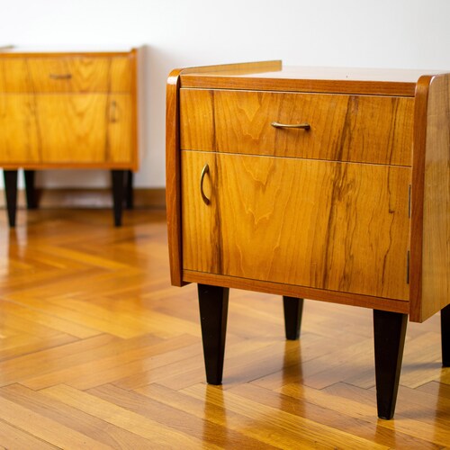 Pair of Vintage Nightstands Retro Modern Nightstands Etsy