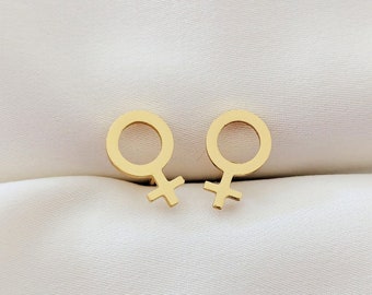 Venus Symbol Earrings | Feminist Women Symbol Earrings | Feminist Jewelry | Woman Pride Gender Symbol | LGBTQIA +