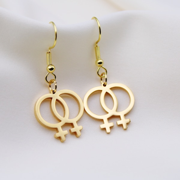 Venus Symbol Ohrringe | Feministisch Frauensymbol Ohrringe | Feministischer Schmuck | Woman Pride Gender Symbol | LGBTQIA + | Lesbian Symbol