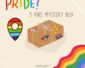 Pride LGBTQIA+ Pin Mystery Box | Badge Surprise Pack | Gift Ideas | Queer Poison | Bisexual Lesbian Pansexual | Gift box surprise