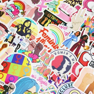 Adesivi femministi | Orgoglio Queer LGBTQ+ | Femminismo | Vegano | Il futuro è femmina | Cuterus | Trans | Diritti delle donne | Uguaglianza femminile | AOC