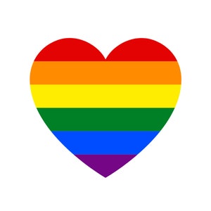 Pride Flag Hart Sticker | Trots Queer LGBTQ+ | LGBTQIA+-kleuren | Queer-stickers | Gelijkheid| Hartstickers