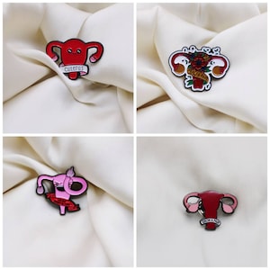 Uterus Pin | Feminist vulva | Feminism | Cuterus | Vulvina | Feminsite | Period Body| Grow A Pair | Email Pin | Clitoris | Uterus Ovary