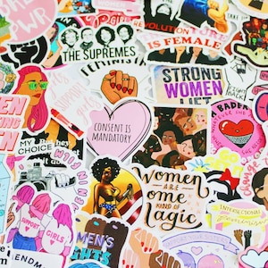 Pacchetto di 60 adesivi femministi | Attivismo adesivo femminismo | Femminismo | POTERE DELLA RAGAZZA | Il futuro è femmina | Diritti delle donne | Il mio corpo, la mia scelta