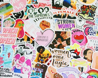 60 Feminist Sticker Pack | Feminism Sticker Activism | Feminism | GIRL POWER | Future is female | Women's Right | My Body My Choice