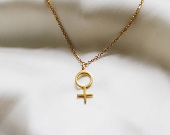 Venus Symbol Halskette | Feministisch Frauensymbol Halskette | Feministischer Schmuck | Woman Pride Gender Symbol | LGBTQIA +