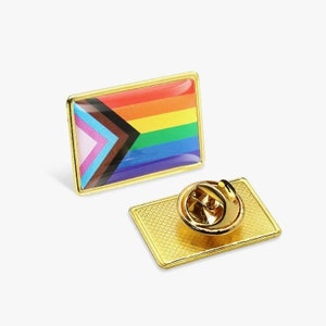 LGBTQIA+ Flag Pin | Transgender Pin | Feminism | Ally Pin | Progress Flag Pin| Lesbian | Pride Month | Pride Flag Gay Pin | Queer Ally Gift