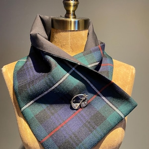 Tailored Wool Tartan Lined Scarf  - in Tartan of Your Choice - in 3 Sizes - made to order