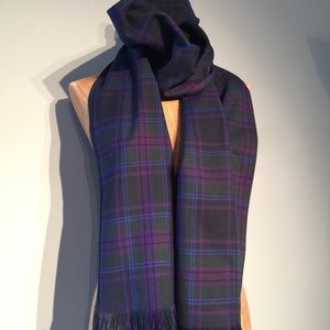 Tartan Stola Schal Schärpe in 80+ authentische Tartans - NICHT WOLLE - 200 cm lang x 25, 35, 45, 55, 65, oder 75 cm breit - auf Bestellung