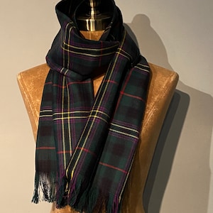 100% lightweight ( 10 ounce ) wool Tartan Stole Scarf Sash Authentic Tartans - 145 or 200 cm long x 25cm wide - made to order