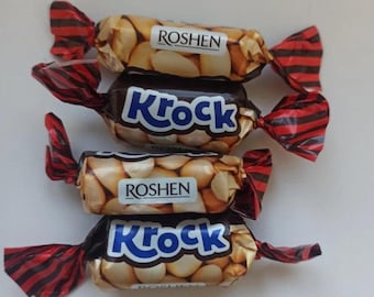 Roshen Krock chokladgodisar med jordnötssmör 400 gram