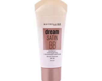 Maybelline New York Dream Satin BB Cream 8 in 1 with moisturizing serum, SPF 30, Light, 30 ml