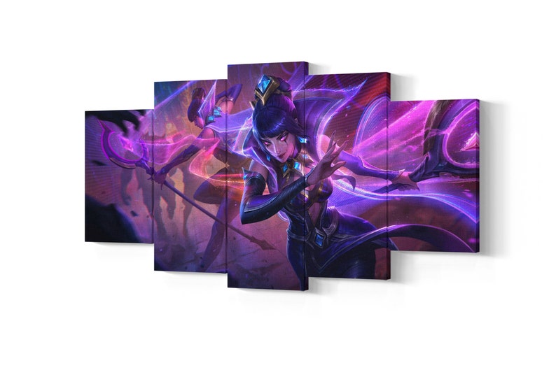 LeBlanc LoL Painting LeBlanc LoL Print LeBlanc Artwork Gift 5 Piece Canvas Print Wall Art ALL SKINS LeBlanc LoL Poster LeBlanc LoL