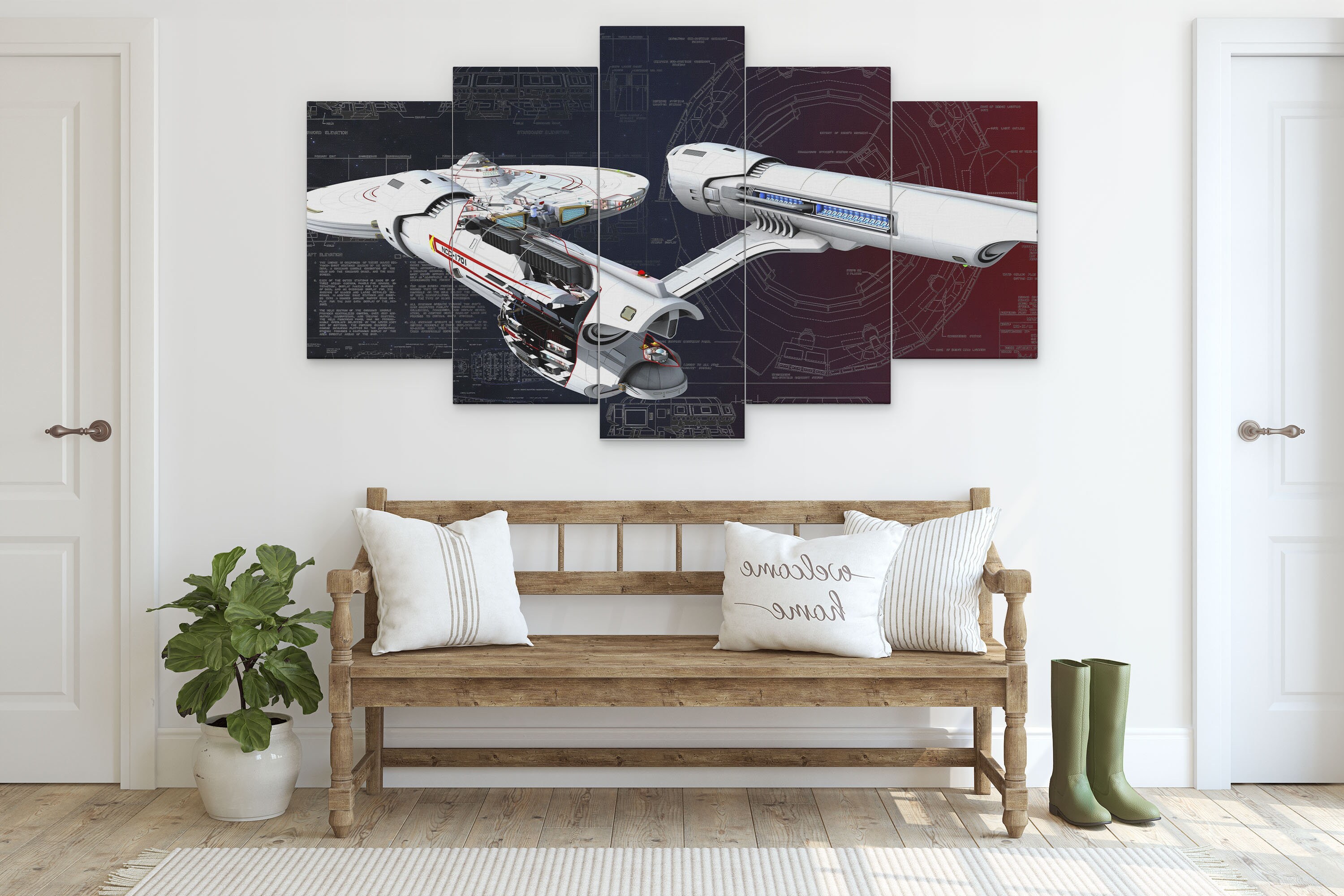 Star Trek 5 Piece Canvas Art Star Trek 5 Panel Wall Art | Etsy