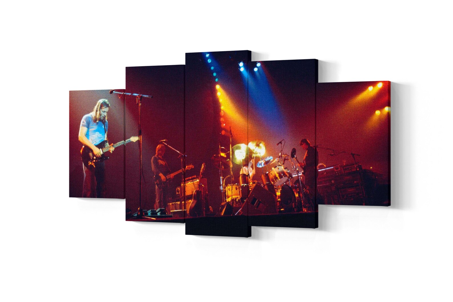 Pink Floyd 5 Piece Canvas Art Pink Floyd 5 Panel Wall Art Etsy