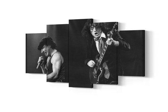AC/DC 5 Piece Canvas Art Ac Dc 5 Panel Wall Art Ac Dc Wall | Etsy
