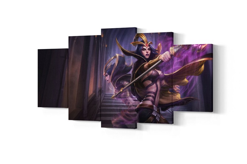 LeBlanc LoL Painting LeBlanc LoL Print LeBlanc Artwork Gift 5 Piece Canvas Print Wall Art ALL SKINS LeBlanc LoL Poster LeBlanc LoL