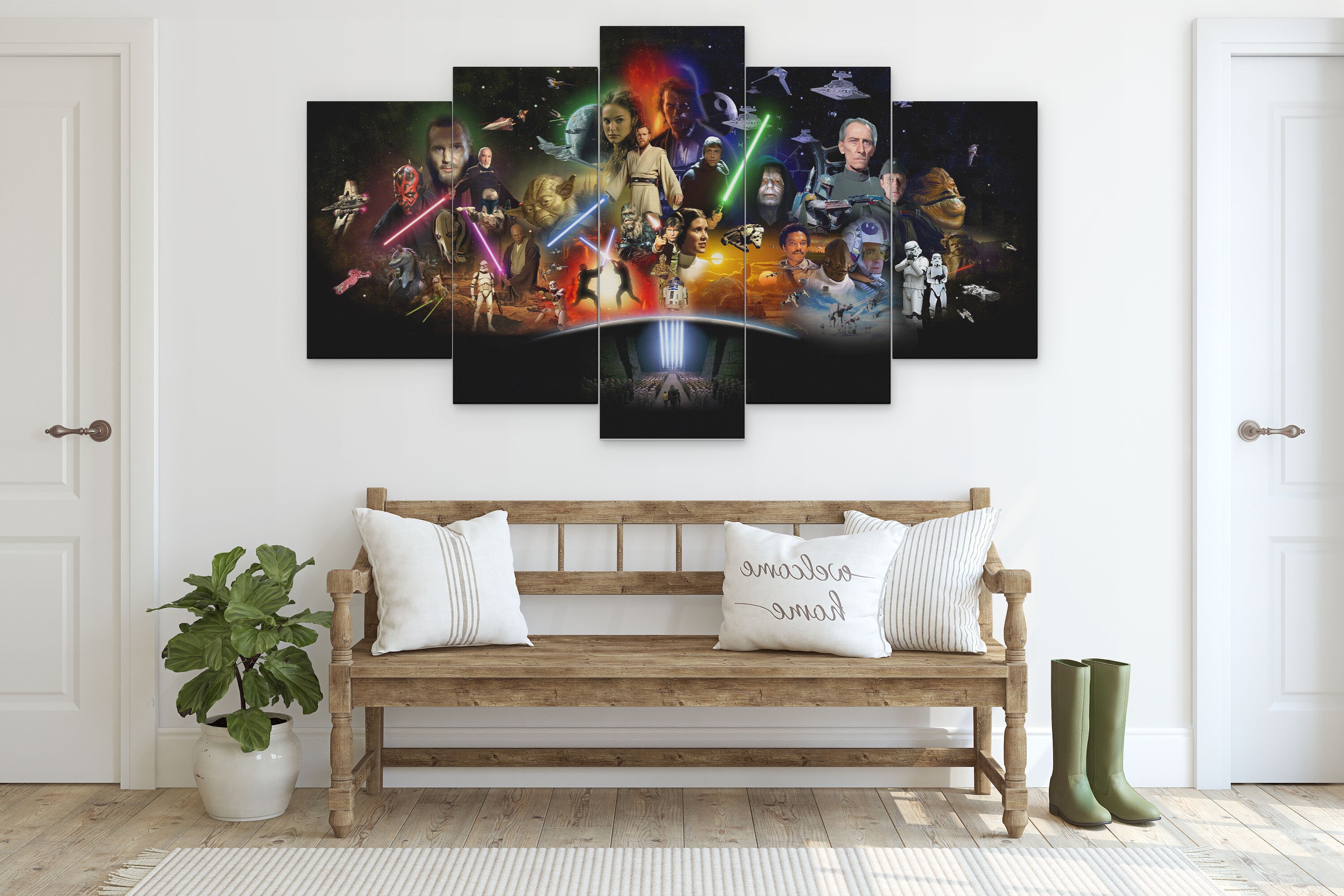 Star Wars Characters 5 Piece Canvas Art Star Wars 5 Panel | Etsy