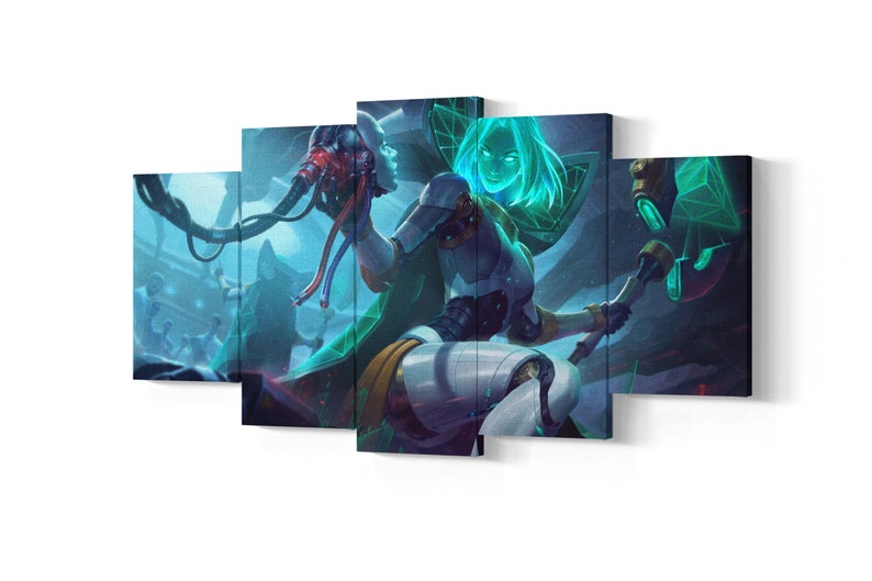 LeBlanc LoL Painting LeBlanc LoL Print LeBlanc Artwork Gift 5 Piece Canvas Print Wall Art ALL SKINS LeBlanc LoL Poster LeBlanc LoL