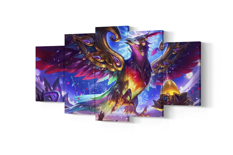 Anivia LoL Poster Anivia LoL Painting 5 Piece Canvas Print Wall Art Anivia Print ALL SKINS Anivia LoL Anivia LoL Artwork Gift