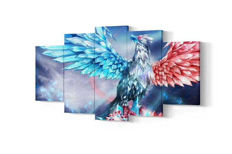 Anivia LoL Poster Anivia LoL Painting 5 Piece Canvas Print Wall Art Anivia Print ALL SKINS Anivia LoL Anivia LoL Artwork Gift