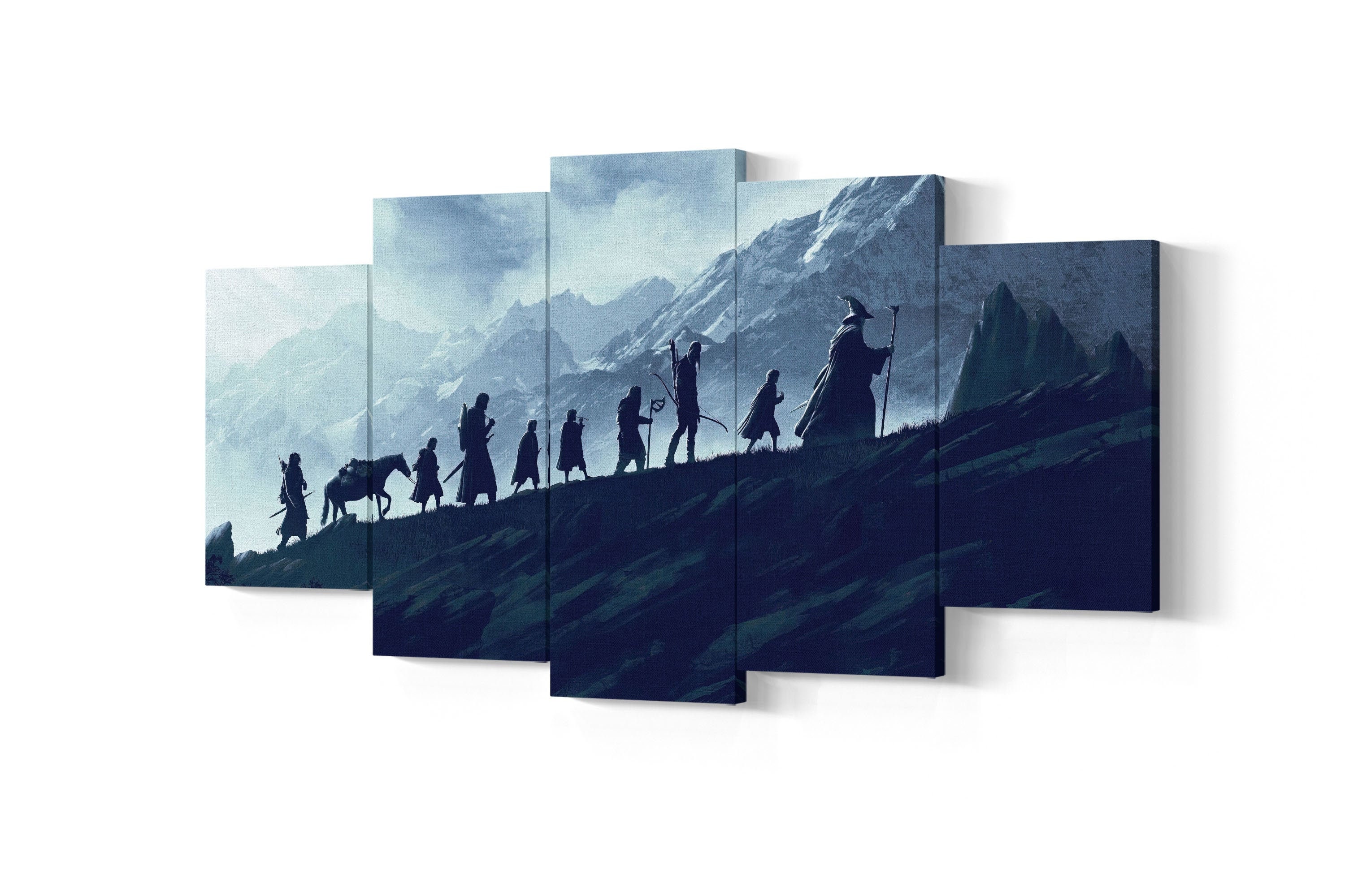 Lord of The Rings Fellowship 5 Piece Canvas Wall Art Etsy