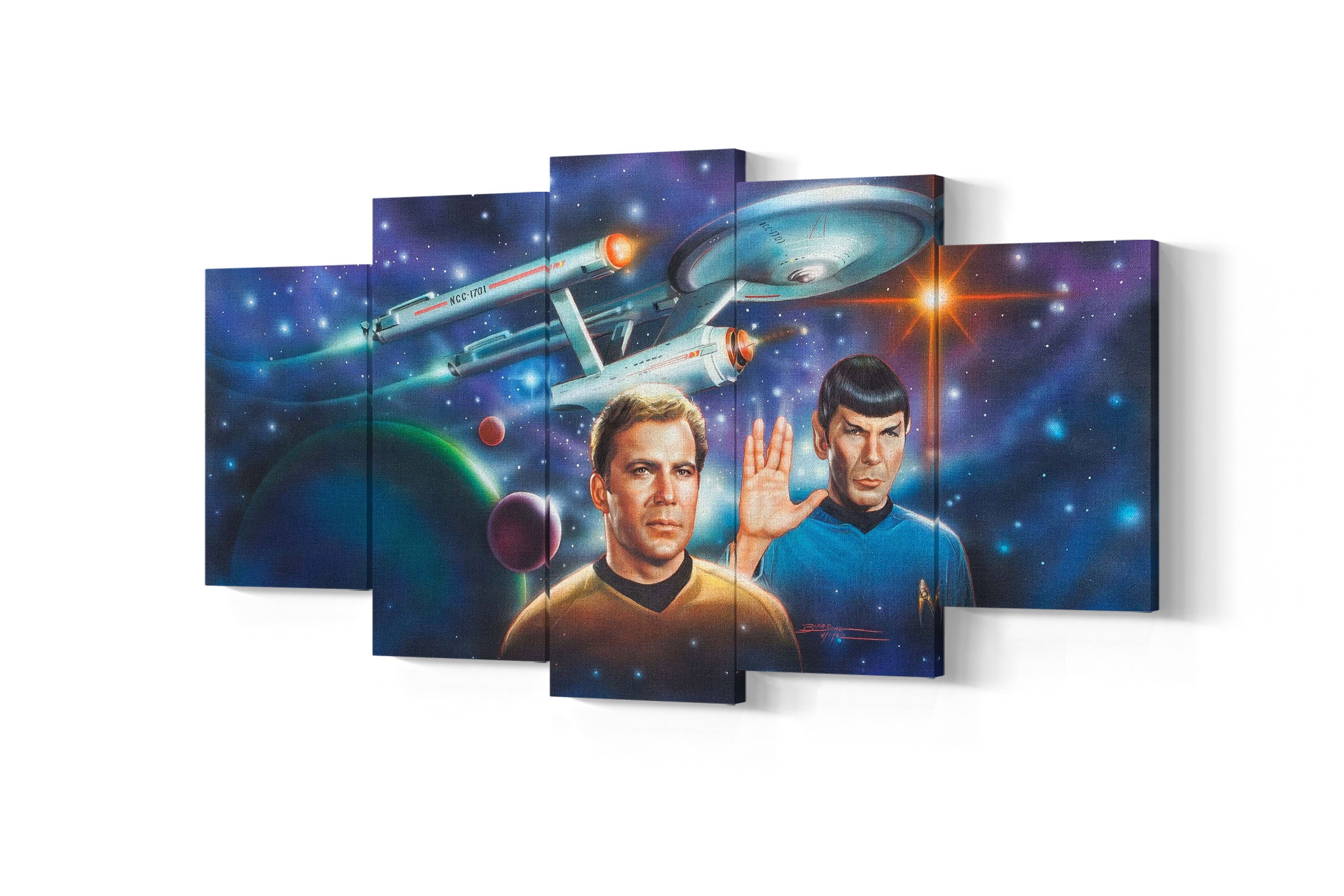 Star Trek 5 Piece Canvas Art Star Trek 5 Panel Wall Art | Etsy