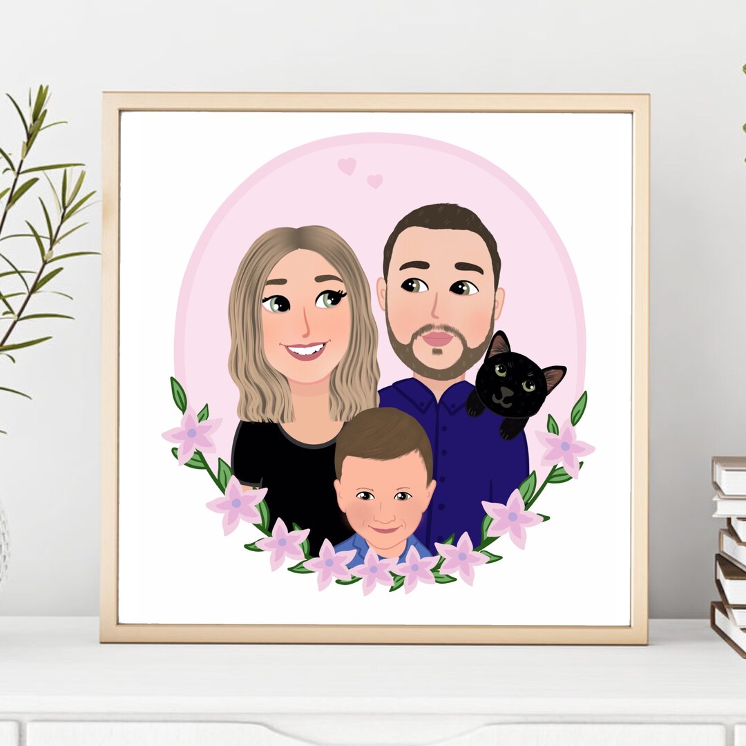 Custom Family Portrait: Personalized Painting From Photo - Etsy