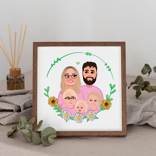 Custom Illustration, Portrait from Photo, Personalized portrait gift, Gift From Daughter, Mothers Day Gift, Mom Gift, Mothers Day Gift