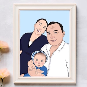 Benutzerdefinierte Porträt vom Foto - personalisierte Mom Gemälde - Muttertagsgeschenk für sie von Tochter Sohn Ehemann Familie, Geburtstagsgeschenk