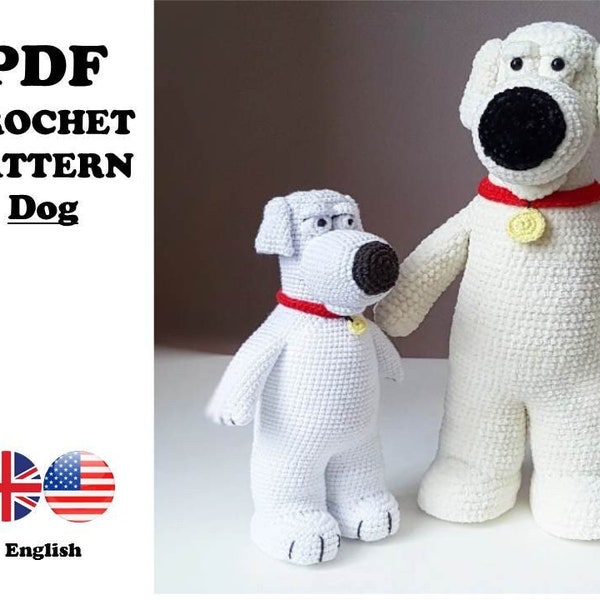 CROCHET PATTERN Dog Toy / Amigurumi tutorial PDF file / Griffin