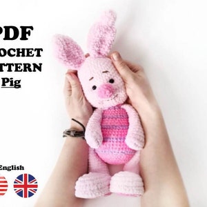 CROCHET PATTERN Piggy Toy / Amigurumi tutorial PDF file