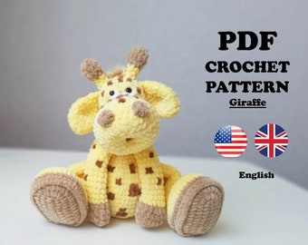 CROCHET PATTERN Giraffe Toy / Amigurumi tutorial PDF file