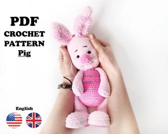 CROCHET PATTERN Piggy Toy / Amigurumi tutorial PDF file