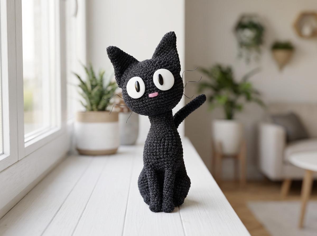 30 Black Cat Crochet Patterns for Amigurumi, Bags, Keychains, and Cozy Handmade Gifts 32 Tall Black Cat Plush