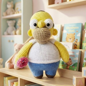 Homer HÄKELANLEITUNG (Amigurumi, gehäkelt, Fotoanleitung PDF-Datei)