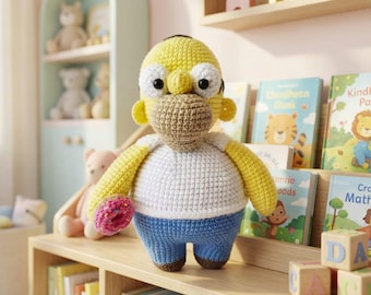 Homer CROCHET PATTERN  (Amigurumi, Crochet, Photo tutorial PDF file)