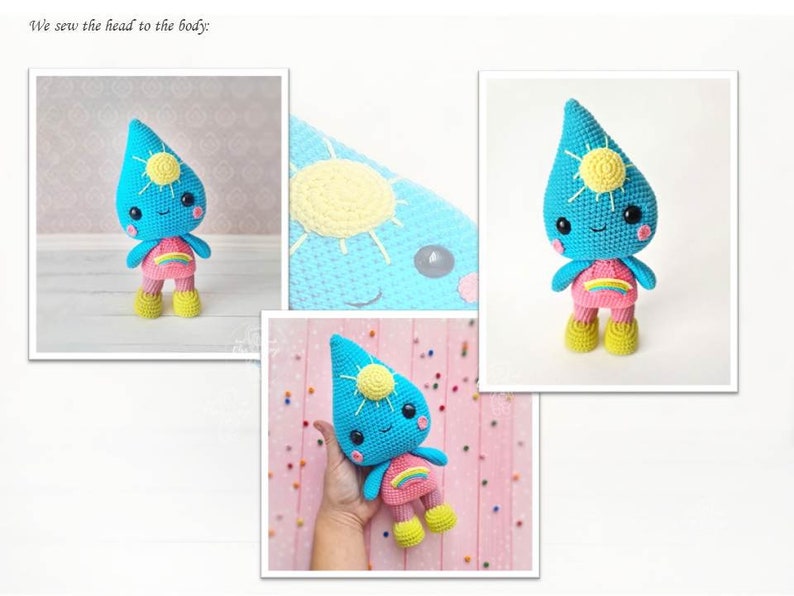 DROP/RAINBOW crochet pattern amigurumi crochet toy tutorial PDF file image 4